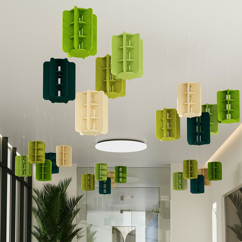 Modern kialakítású akusztikus panelek hangelnyelő és környezetbarát poliészter rostlemez csíkforma edzőtermi használatra Modern kialakítású akusztikus panelek hangelnyelő és környezetbarát poliészter rostlemez csíkforma edzőtermi használatra