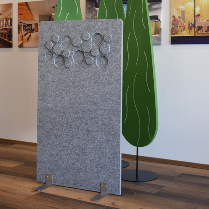 Környezetbarát akusztikus panelek irodai térelválasztókhoz, szövetbe burkolt kereskedelmi belsőépítészethez