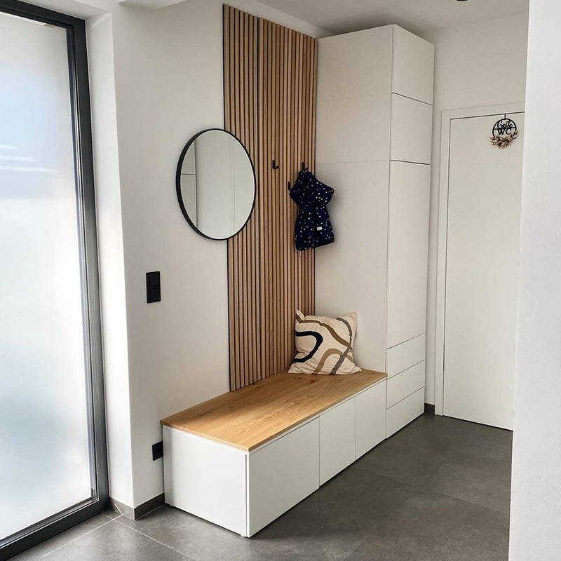 Akupanel Design fa akusztikus falpanelek 3D-s modell hangszigetelt fa lécek otthoni szállodai iskolai mozi kórházi használatra