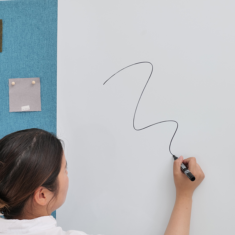 Fehér író akusztikus tábla irodai tárgyaló szövethez mágneses edzett üveggel burkolva zajelnyelő írással