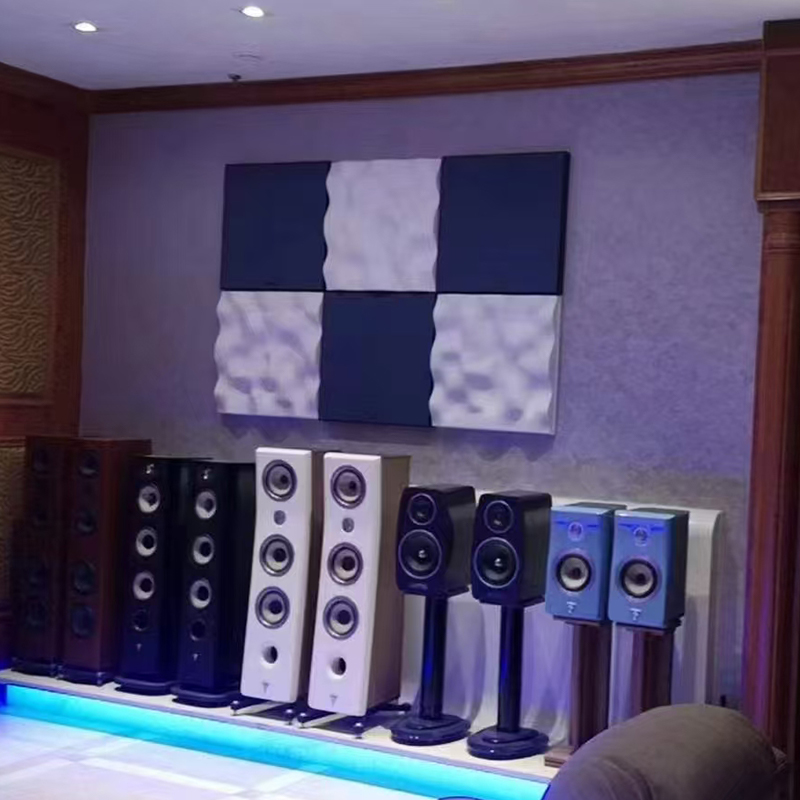 Modern 3D-s színes akusztikus hangszóró panel dekoratív mennyezeti faltervezés csarnoki alkalmazásokhoz Grafikai tervezés elérhető