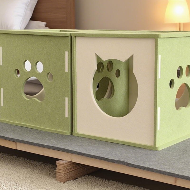 Modern hangelnyelő, zajcsökkentő környezetbarát macskaágy akusztikus panelekkel, könnyen felszerelhető, karcálló felület a macskakényelemért, nem mérgező anyagok, állatbarát kialakítás, tökéletes csendes otthoni környezethez, tartós macskafészek Modern hangelnyelő, zajcsökkentő környezetbarát macskaágy akusztikus panelekkel, könnyen felszerelhető, karcálló felület a macskakényelemért, nem mérgező anyagok, állatbarát kialakítás, tökéletes csendes otthoni környezethez, tartós macskafészek