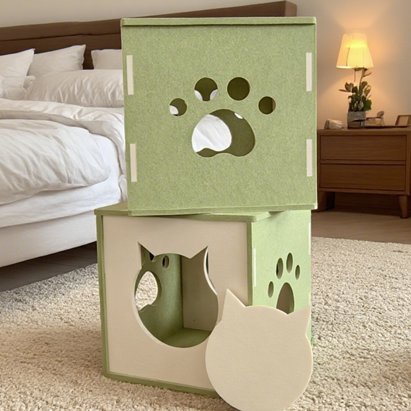 Modern hangelnyelő, zajcsökkentő környezetbarát macskaágy akusztikus panelekkel, könnyen felszerelhető, karcálló felület a macskakényelemért, nem mérgező anyagok, állatbarát kialakítás, tökéletes csendes otthoni környezethez, tartós macskafészek Modern hangelnyelő, zajcsökkentő környezetbarát macskaágy akusztikus panelekkel, könnyen felszerelhető, karcálló felület a macskakényelemért, nem mérgező anyagok, állatbarát kialakítás, tökéletes csendes otthoni környezethez, tartós macskafészek