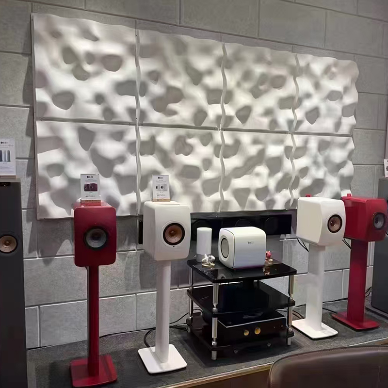 Modern 3D-s színes akusztikus hangszóró panel dekoratív mennyezeti faltervezés csarnoki alkalmazásokhoz Grafikai tervezés elérhető Modern 3D-s színes akusztikus hangszóró panel dekoratív mennyezeti faltervezés csarnoki alkalmazásokhoz Grafikai tervezés elérhető